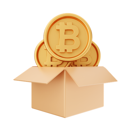 Bitcoin Delivery 3D Icon