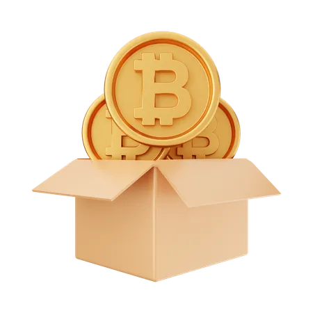 Bitcoin Delivery 3D Icon
