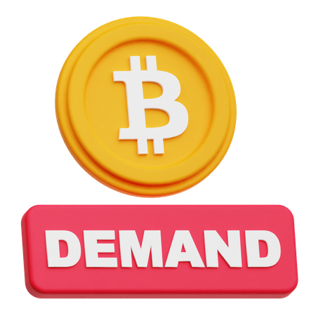 Bitcoin Demand  3D Icon