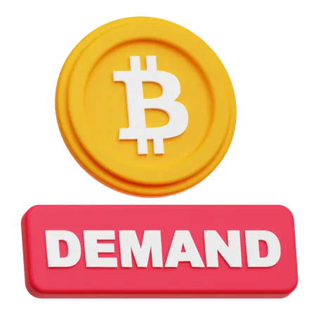 Bitcoin Demand  3D Icon