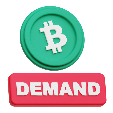 Bitcoin Demand  3D Icon