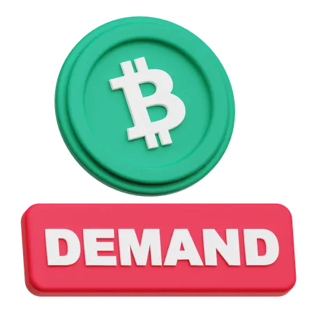 Bitcoin Demand  3D Icon