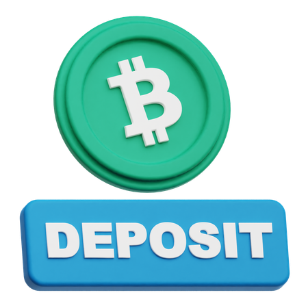 Dépôt de bitcoins  3D Icon
