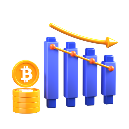 Diminution du bitcoin  3D Icon