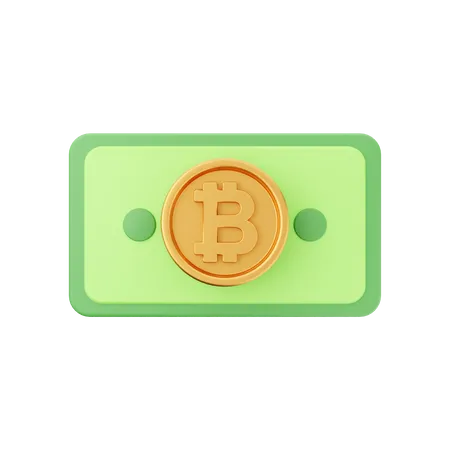 Dinero bitcoin  3D Icon