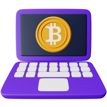 Dinero digital Bitcoin  3D Icon