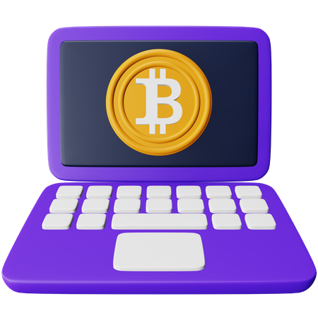 Dinheiro Digital Bitcoin  3D Icon