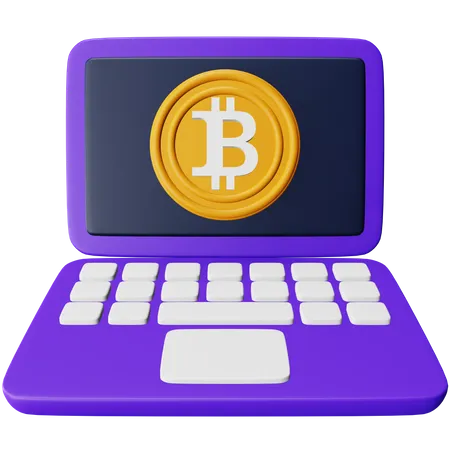 Dinheiro Digital Bitcoin  3D Icon