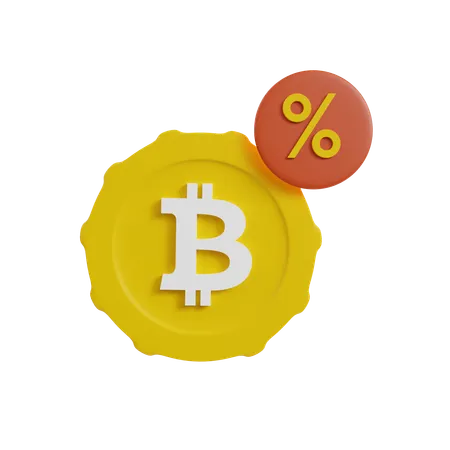 Bitcoin Discount  3D Icon
