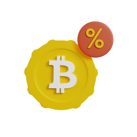 Bitcoin Discount  3D Icon