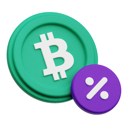Bitcoin Discount  3D Icon