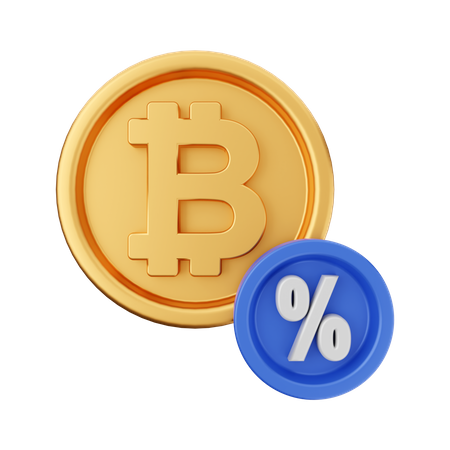 Bitcoin Discount 3D Icon
