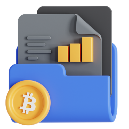 Bitcoin document  3D Icon