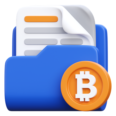 Bitcoin document  3D Icon