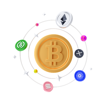 Bitcoin Dominance  3D Illustration