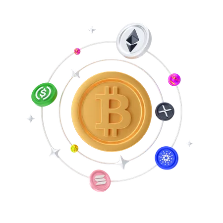 Bitcoin Dominance  3D Illustration