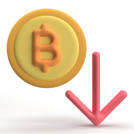 Bitcoin Drop  3D Icon