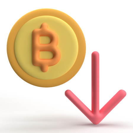 Bitcoin Drop  3D Icon