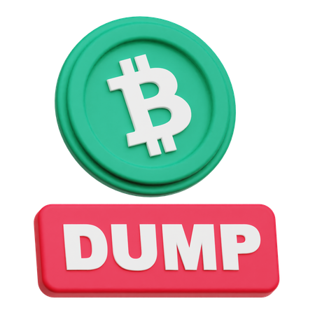 ビットコインダンプ  3D Icon