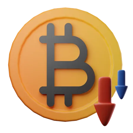 Bitcoin Dump  3D Icon