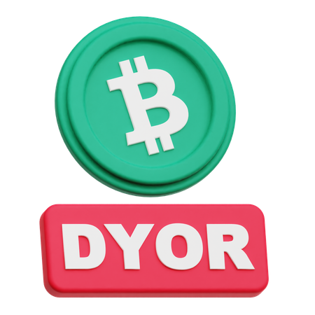 Bitcoin dyor  3D Icon
