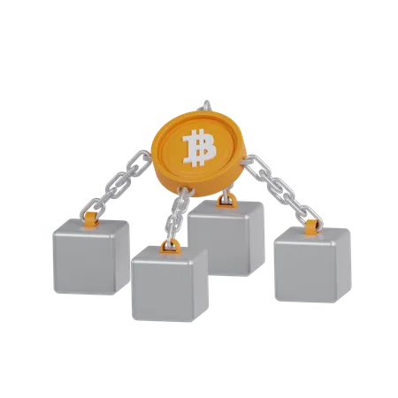 Bitcoin e criptomoeda  3D Icon