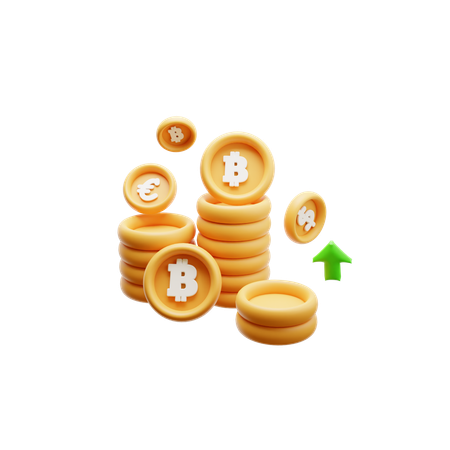 Moeda Bitcoin E Dólar Usd  3D Icon