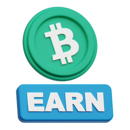 Bitcoin Earn  3D Icon