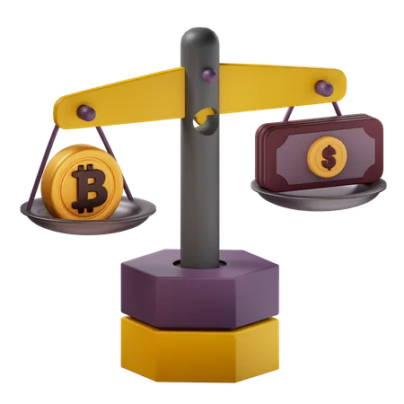 Comparaison de bitcoins  3D Icon