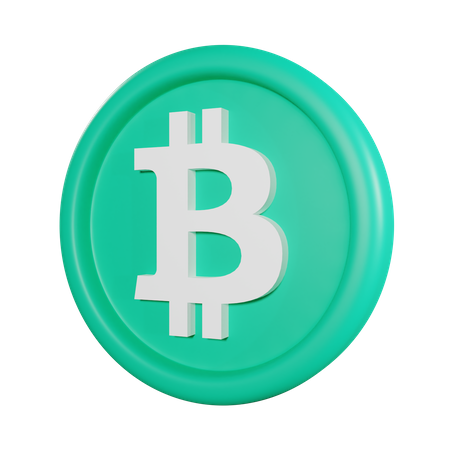 Moneda en efectivo bitcoin  3D Icon