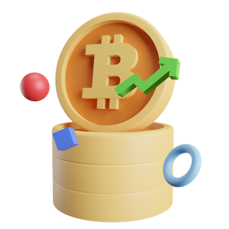 Bitcoin-Einkommen  3D Illustration