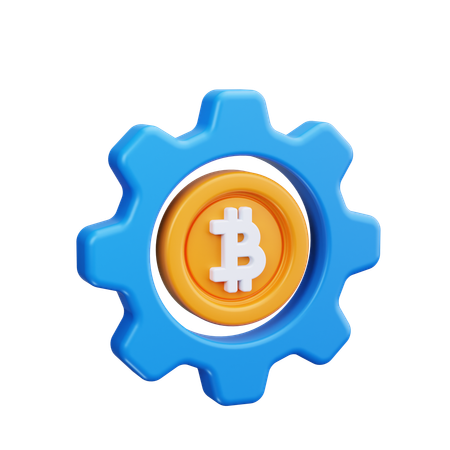 Bitcoin-Einstellung  3D Icon