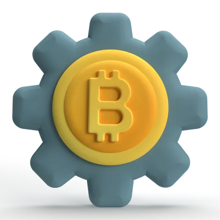 Bitcoin-Einstellung  3D Icon