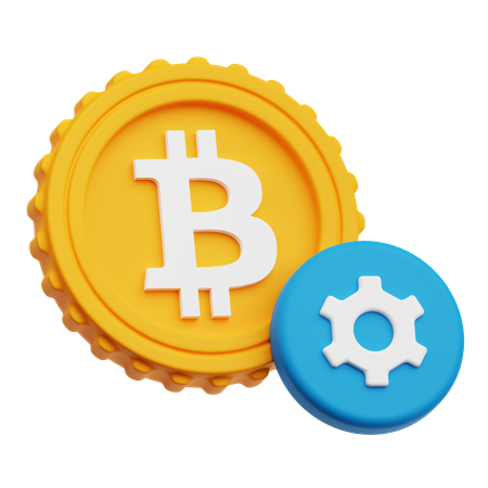 Bitcoin-Einstellung  3D Icon