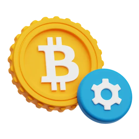 Bitcoin-Einstellung  3D Icon