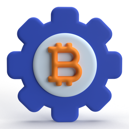 Bitcoin-Einstellung  3D Icon