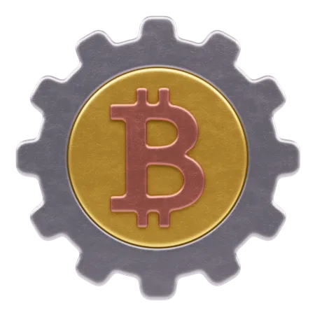 Bitcoin-Einstellung  3D Icon