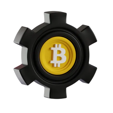 Bitcoin-Einstellung  3D Icon