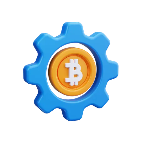 Bitcoin-Einstellungen  3D Icon