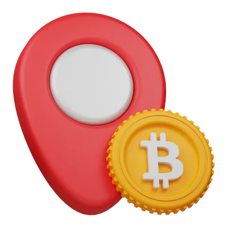 Emplacement des bitcoins  3D Icon