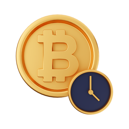 Bitcoin en attente  3D Icon