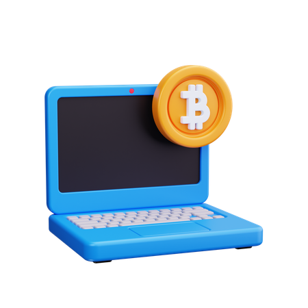 Bitcoin en ligne  3D Icon