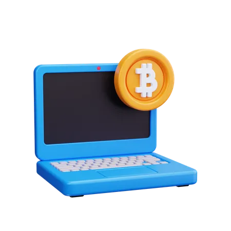 Bitcoin en ligne  3D Icon