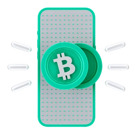 Bitcoin en ligne  3D Icon