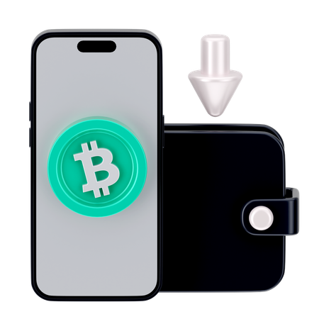 Bitcoin en ligne  3D Icon