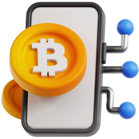 Bitcoin en ligne  3D Icon