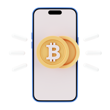 Bitcoins en línea  3D Icon