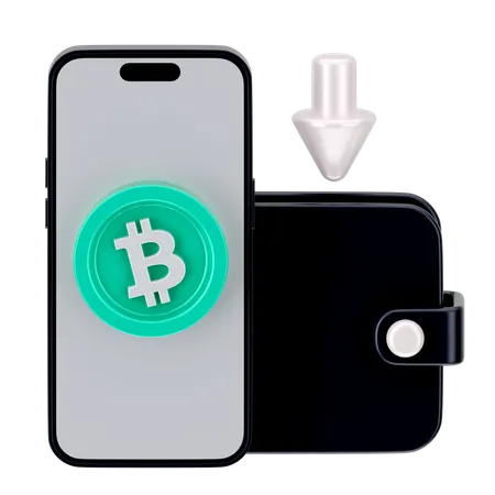 Bitcoins en línea  3D Icon