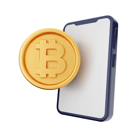 Bitcoins en línea  3D Icon