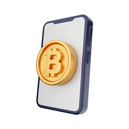 Bitcoins en línea  3D Icon